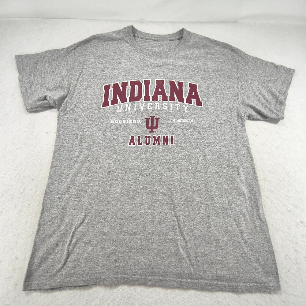 Indiana University Alumni Crew Neck College Shirt Mens Size Medium M Gray - Picture 2 of 8